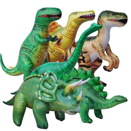 Factory Price Explosive Selling Models Realistic Dinosaur 7-piece Set Educational Children's Party Toys Inflatable Dinosaur Sets