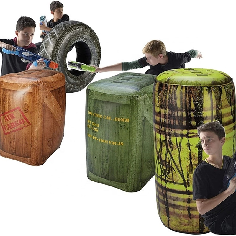 Inflatable Battlezone Battle Royale Set (4 Piece) - Compatible with Nerf, Laser X, X-Shot and Boomco