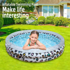 Inflatable New design colorful print PVC swim pool for water party indoor &outdoor kiddie pool zebra print with glitter 3 ring pool