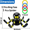 Inflatable Spider Toys for Halloween Witch Hat Ring Toss Game Halloween Party Games for Kids Adult