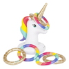 inflatable new design PVC toys unicorn shape outdoor garden toss game for kids fun party unicorn toy set