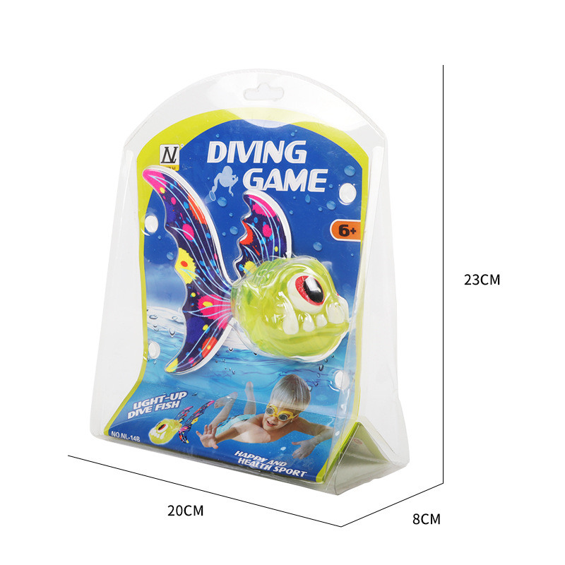 Light Up Dive Fish Underwater Swimming Pool Toy ~ One Supplied ~ Colour Varies