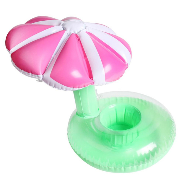 Inflatable Drink Holder Mushroom Inflating Floating Drink Coasters Cup Holders for Pool Party and Kids Bath Toys