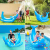 Pool Float Ride-on Shark Water Toys with Durable Handles Yard Sprinkler Summer Outdoor Fun Toys