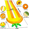 Pineapple Shaped Double Slide Play Center with Sprayer Inflatable Impact Platform Outdoor Pool Games Water Toys