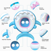 Baby swimming ring inflatable sharks seat baby boat swimming aid with sun protection for children from 6 to 36 months