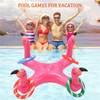 Inflatable Flamingo Ring Toss Games with 6 Rings for Kids and Adults Pool Toys Party Favors Flamingo water ring toss game