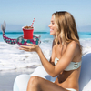 Inflatable Drink Floats Inflatable Cup Holders Ice-cream-Shape Mermaid drink holder for Swimming Pool Party