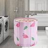 Flamingo Foldable Bathtub with Thermal Foam, Freestanding, Folding & Soaking Spa Bath Tub with Pillow for Small Spaces