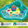 Splash Play Mat Inflatable Kiddie Pool with Backrest for Babies & Toddlers Includes Three Toys 