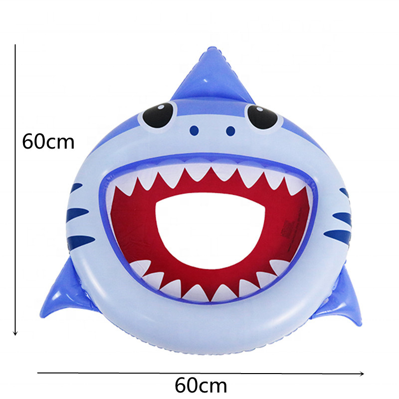 Inflatable Shark Toss Game Target Toys with small Fishes Water Toys for Kids Pool float toys