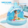 Inflatable Shark Kiddie Paddling Pool with Water Sprinkler Indoor&Outdoor Water Game Play Center for Kids