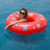 New Colorful Star Print Inflatable Tube Swim Ring for Adults Kids Five-pointed star Safety Swim Circle Water Play Equipment