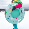 Skiing Snow Tube Inflatable Donut Snow Sled With Rapid Valves Heavy Duty For Adults Kids Slippery Grass Sand Float Skiing Board
