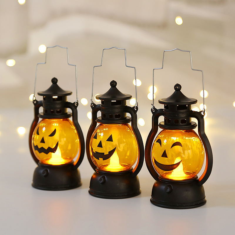 New Design Halloween Gift Small Oil Lamp Portable Pumpkin Lamp High Quality Decoration Pony Lamp Bar Party Atmosphere Props
